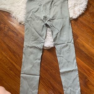 Army green ripped jeans